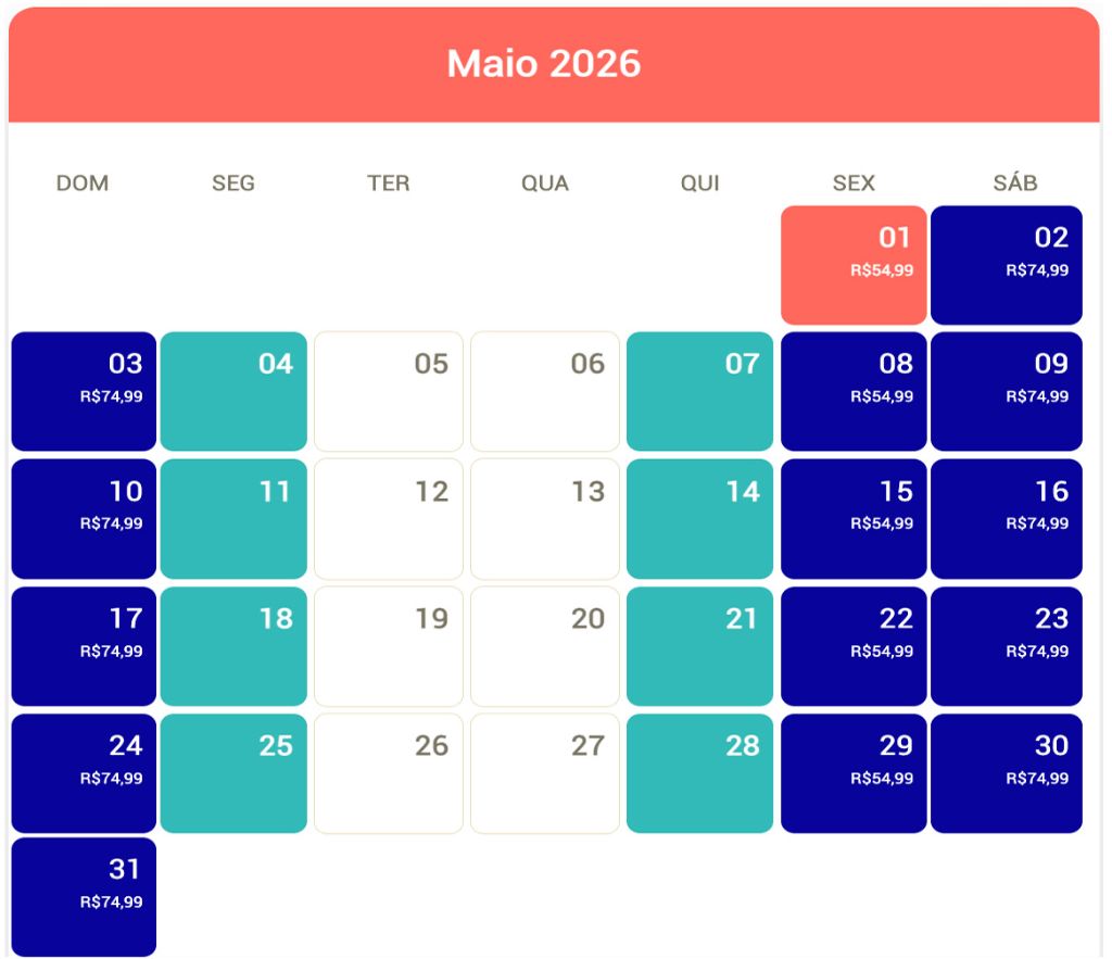 Calendário Maio 2026